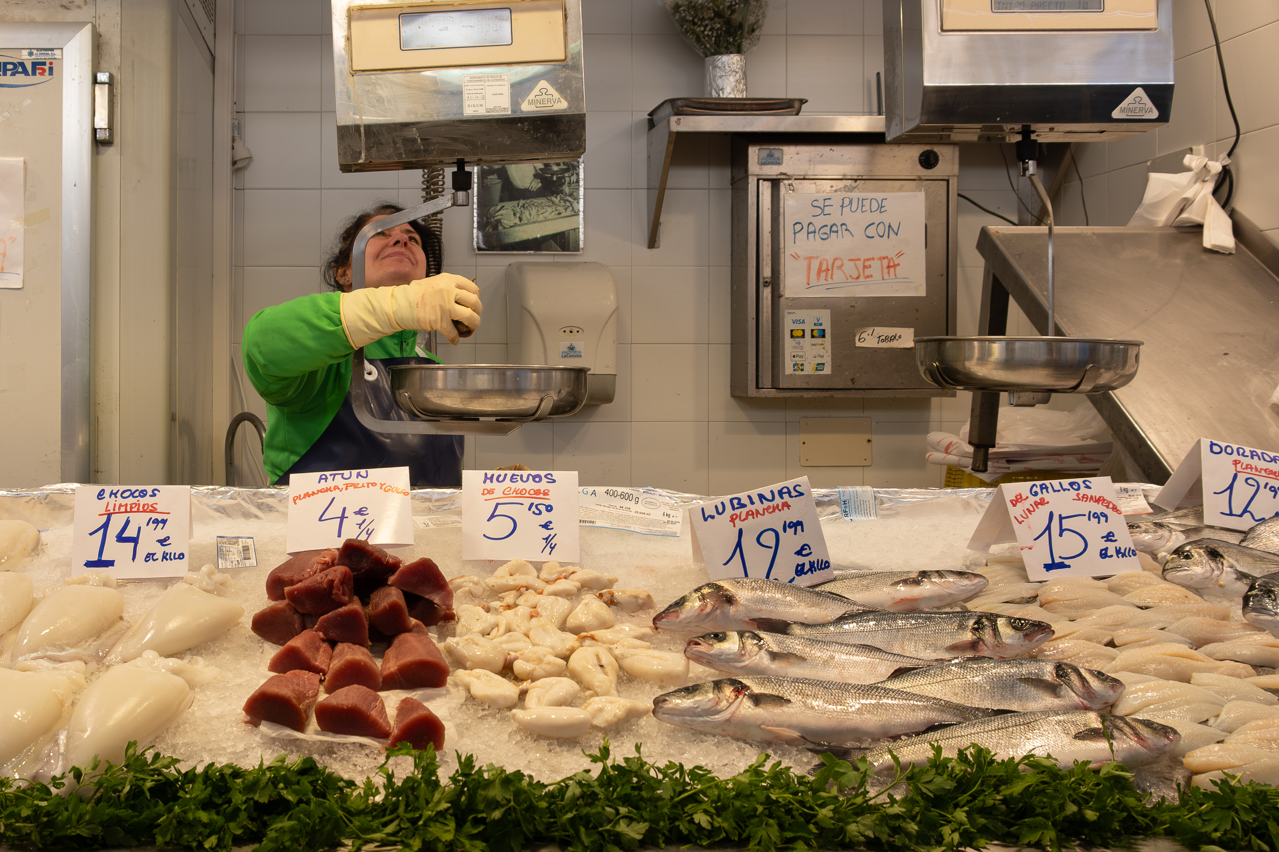 Fischstand im Mercado Central de Cádiz